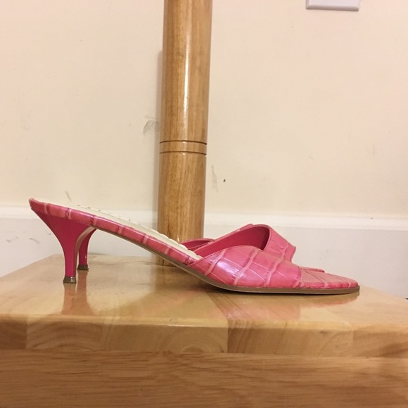 Amanda Smith Shoes - Amanda Smith Pink Faux-Skin Heels